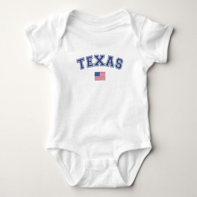 Texas Staat USA Flag Baby Strampler (Vorderseite)