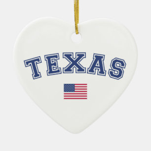 Texas Staat USA Flag Keramik Ornament