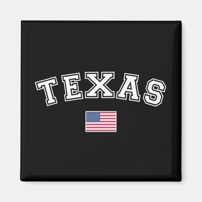 Texas Staat USA Flag Magnet (Vorne)