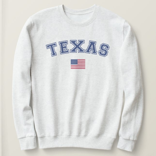 Texas Staat USA Flag Sweatshirt (Design vorne)