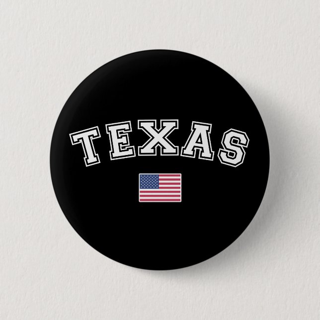 Texas Staat USA Flag T - Shirt Button (Vorderseite)