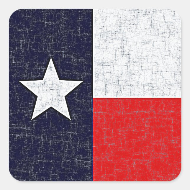 TEXAS-STAATLICHE FLAG-Aufkleber Quadratischer Aufkleber (Vorderseite)