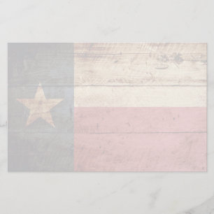 Texas-Staats-Flagge auf altem hölzernem Korn Briefpapier