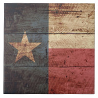 Texas-Staats-Flagge auf altem hölzernem Korn