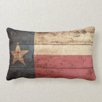 Texas-Staats-Flagge auf altem hölzernem Korn