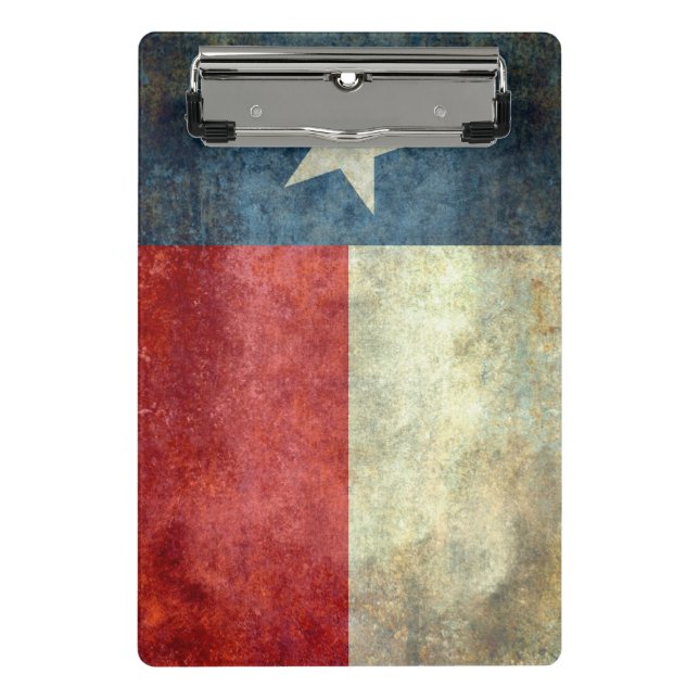 Texas-Staats-Flagge Mini Klemmbrett (Vorderseite)