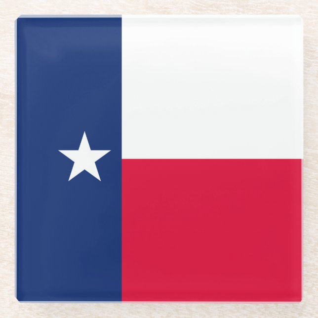 Texas-Staats-Flaggen-Entwurfs-Dekor Glasuntersetzer (Vorderseite)