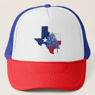 Texas-Staats-Form-Flagge und Truckerkappe