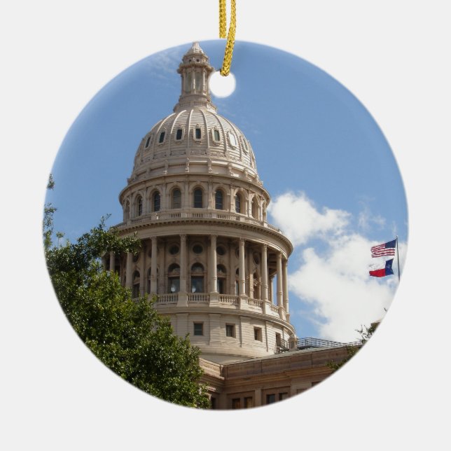 Texas-Staats-Hauptstadt 2 Keramik Ornament (Vorne)