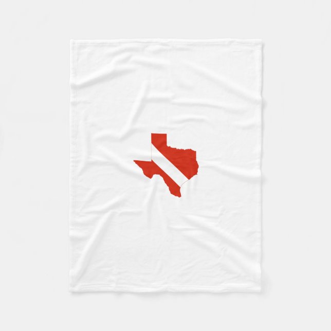 Texas-Staats-Tauchen-Flagge Fleecedecke (Vorderseite)