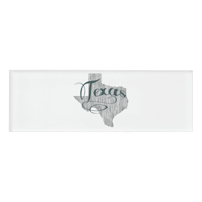 Texas-Staats-Typografie Namenschild (Vorderseite)