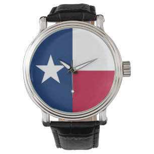 Texas-Staatsflagge - Authentische Farbe von hoher Armbanduhr