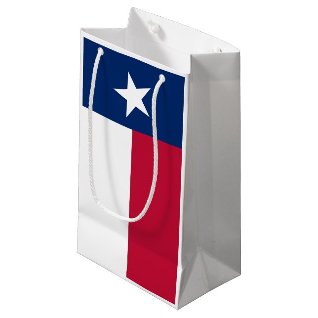 Texas-Staatsflagge - hochwertige authentische Kleine Geschenktüte (Vorderseite Schrägansicht)