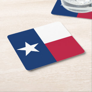 Texas-Staatsflagge - hochwertige authentische Rechteckiger Pappuntersetzer