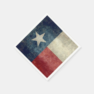 Texas Staatsflagge Vintag Retrostil Papier Napkins Serviette