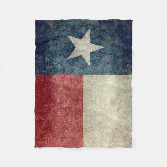 Texas-Staatsflagge Vintage retro Fleece-Decke Fleecedecke (Vorderseite)