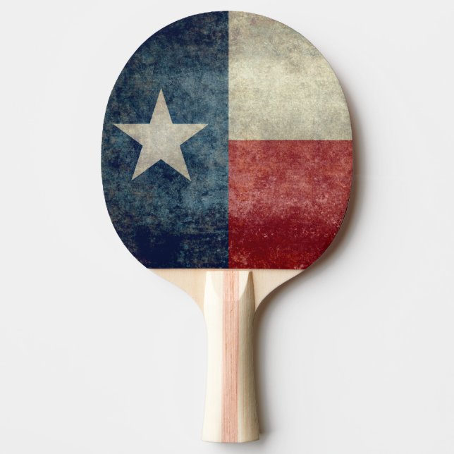 Texas-Staatsflagge Vintager retro Ping Pong Tischtennis Schläger (Vorderseite)