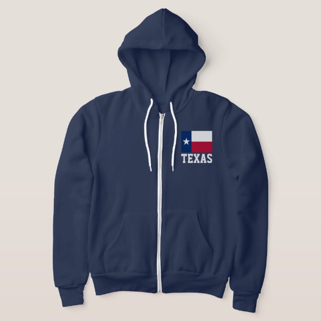 Texas-Staatsflagge Zollzipper-Kapuze für Männer Hoodie (Ablage )