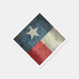 Texas-StaatsflaggenVintage retro Papierservietten