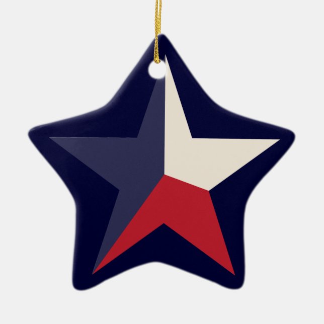 Texas-Star-Ornament Keramik Ornament (Vorne)