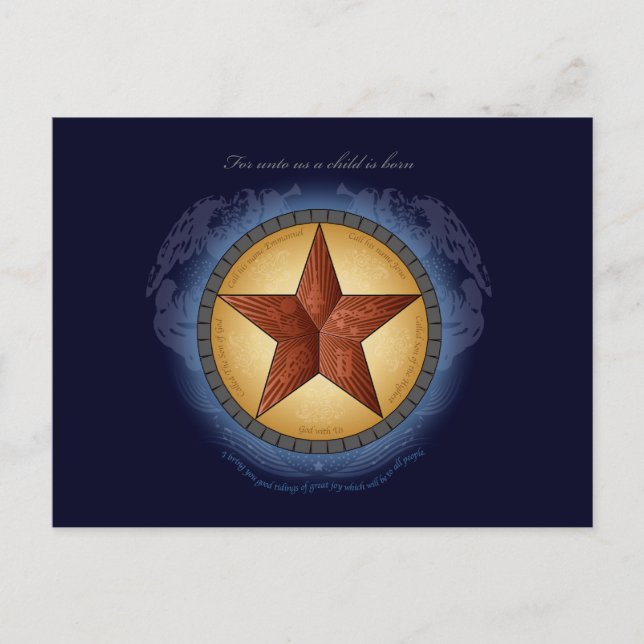 Texas Star Postcard Feiertagspostkarte (Vorderseite)