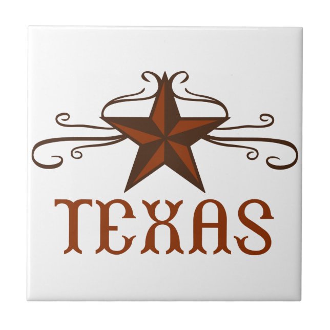 Texas Star Scroll Fliese (Vorderseite)