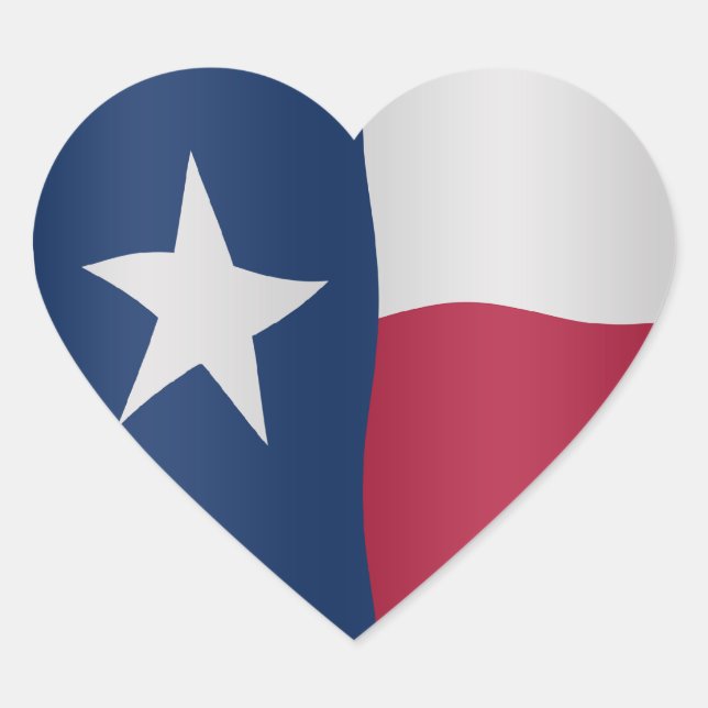 Texas state flag Herz-Aufkleber (Vorderseite)