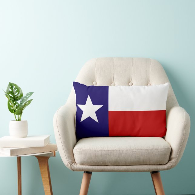 Texas State Flag Print Patriotic Lendenkissen (Stuhl )