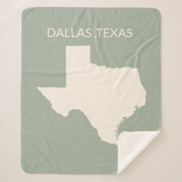 Texas State Karte Home Decor Sherpa Decke Sherpadecke