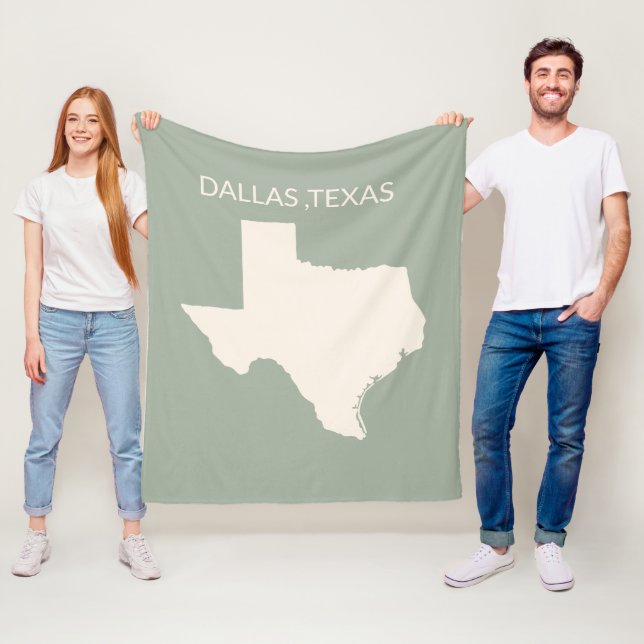 Texas State Map Home Decor  Sherpa Blanket Fleecedecke (Beispiel)