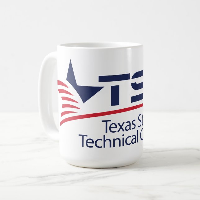 Texas State Technical College-Logo Kaffeetasse (Vorderseite Links)