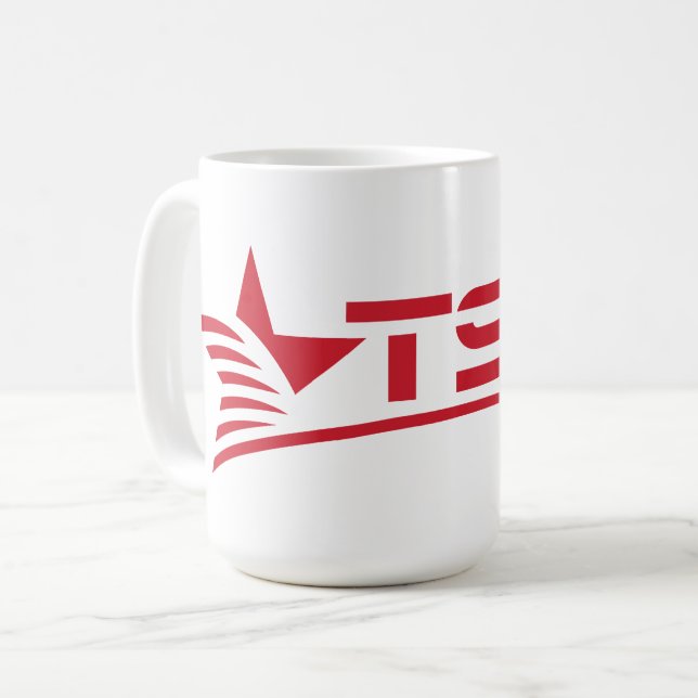 Texas State Technical College-Logo Kaffeetasse (Vorderseite Links)