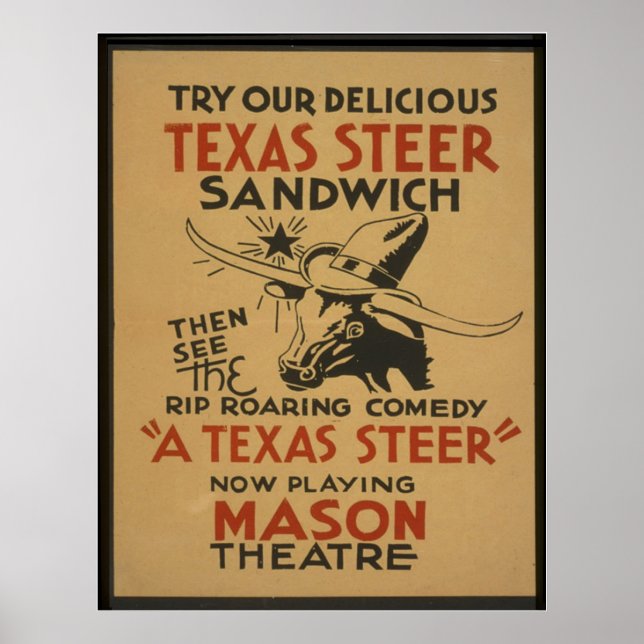 Texas Steer Poster (Vorne)
