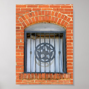 Texas Stern Fenster 5 x 7 Zoll Poster