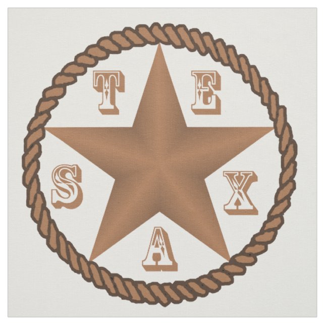 Texas-Stern mit der Seil-Grenze groß IRGENDEINE Stoff (Muster)