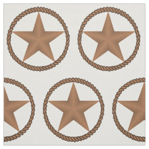 Texas-Stern mit Seil-Grenze   IRGENDEINE FARBE Stoff