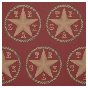 Texas-Stern mit Seil-Grenze IRGENDEINE FARBE Stoff