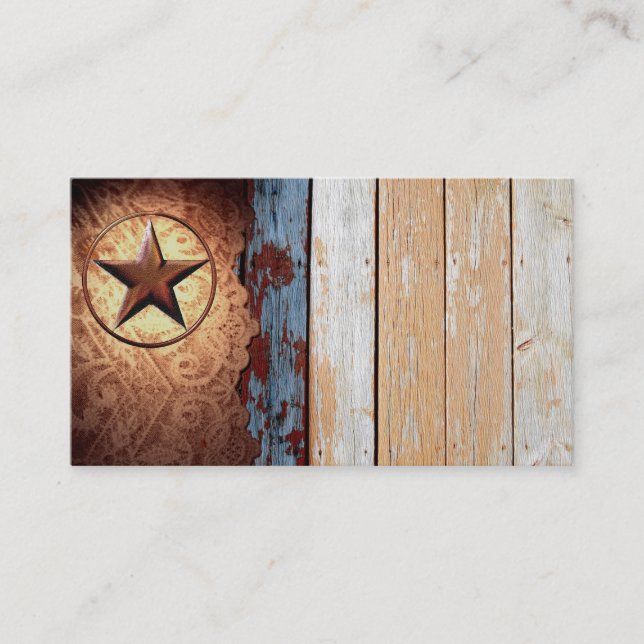 Texas-Stern-südwestliche Visitenkarten Visitenkarte (Vorderseite)