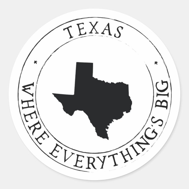 Texas Sticker Umschlag Aufkleber (Vorderseite)
