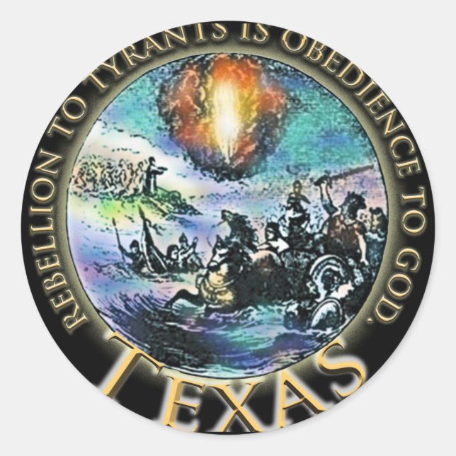 Texas Sticky Black Gold Runder Aufkleber (Vorderseite)