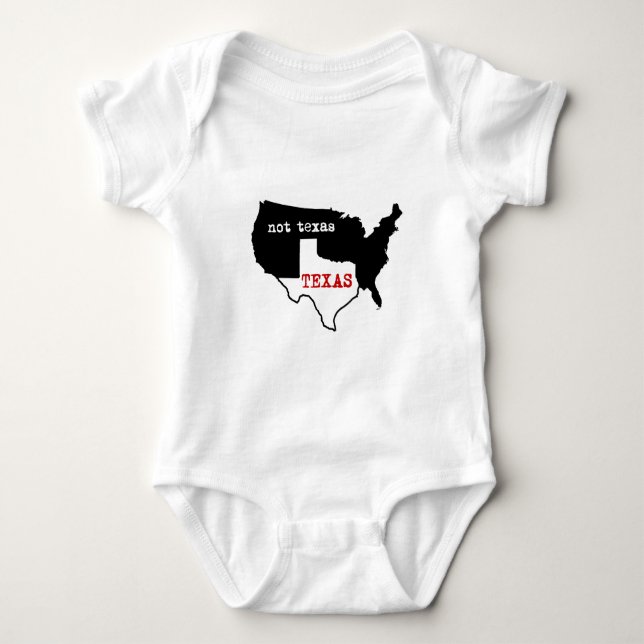 Texas-Stolz! Texas/nicht Texas Baby Strampler (Vorderseite)
