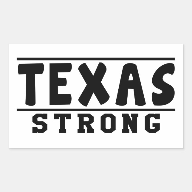 Texas Strong Designs Rechteckiger Aufkleber (Vorderseite)