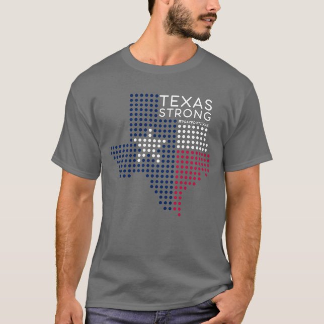 Texas Strong USA Flag Pray for Texas T-Shirt (Vorderseite)