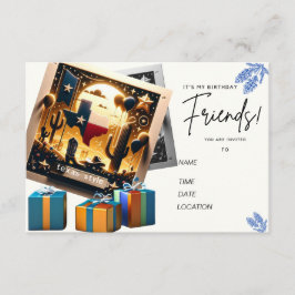 Texas Style Geburtstagskarte Einladung