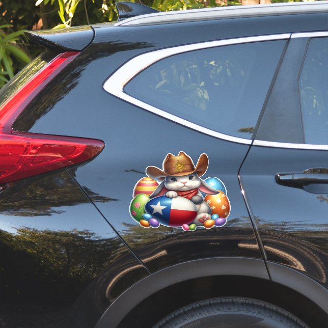 Texas/südwestlicher Osterhasen Aufkleber (Auto Seite)