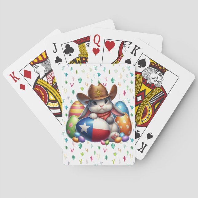 Texas/südwestlicher Osterhasen Spielkarten (Rückseite)