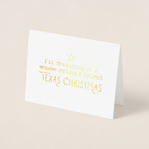 Texas Sunny und Helle Weihnachtskarte Folienkarte