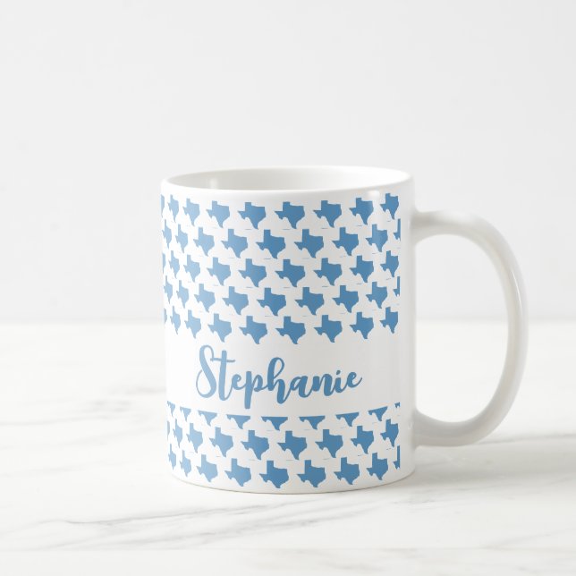 Texas-Symbole, Texas-Staat, Blau Kaffeetasse (Rechts)