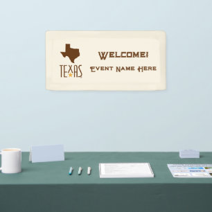 Texas-Symbole, Texas-Staat, braun Banner