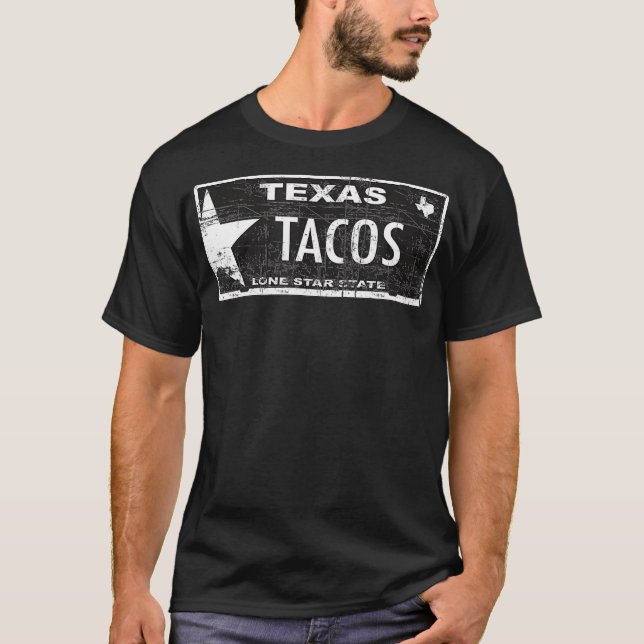 Texas tacos-Nummernschild T-Shirt (Vorderseite)